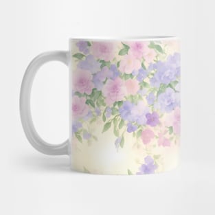 Vibrant Watercolor Wild Pink And Violet Flowers Mug